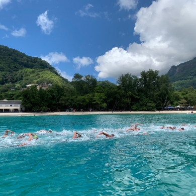 Seychelles hosts the second leg of the marathon swim series.