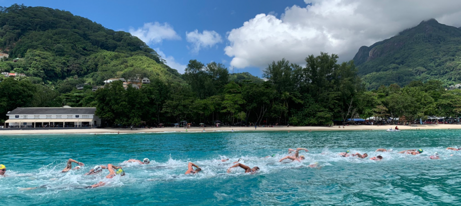 Seychelles hosts the second leg of the marathon swim series.